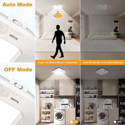 Battery Operated Ceiling Light, Motion Sensor Light Indoor, Motion Activated - Image 4