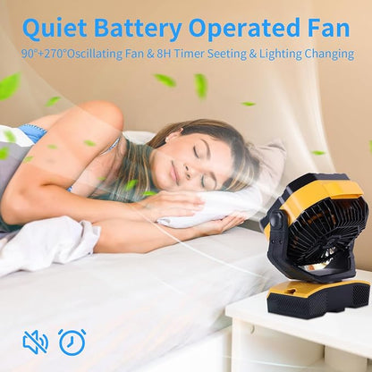 WESTTREE Camping Fan 20000mAh Rechargeable Battery Operated fan Outdoor Tent Fan - Image 6