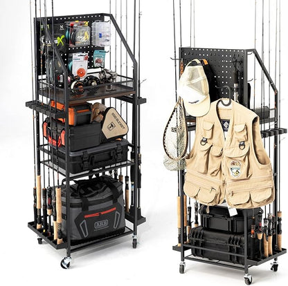 SOYEEZE Fishing Rod Holders for Garage, 3-Tier Fishing Pole Rack - Image 2