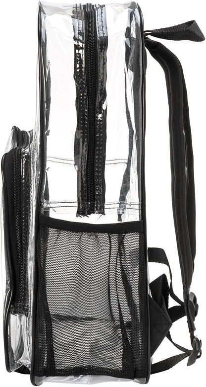 K-Cliffs Large Transparent Backpack Clear Heavy Duty School Bag Durable Student - Image 4