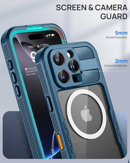 Lanhiem Magnetic for iPhone 16 Pro Case, IP68 Waterproof Dustproof Case - Image 7