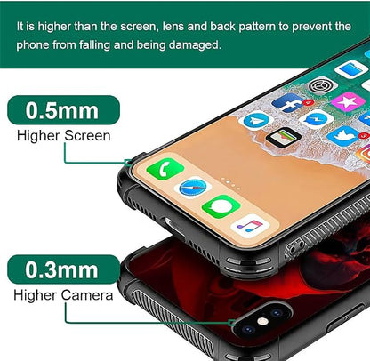 for iPhone X/Xs Case, Gestures Funny Skull Pattern Graphic Design Girl Boy Soft - Image 7