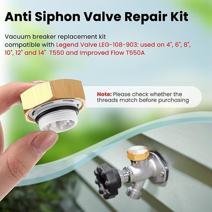 2 Pack Anti Siphon Valve Repair Kit, Vacuum Breaker Fix Set Compatible - Image 3