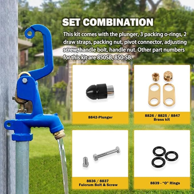 850 Sb Parts Kit Yard Water Hydrant Repair Kits 9401324 & 8842 Plunger fits - Image 3