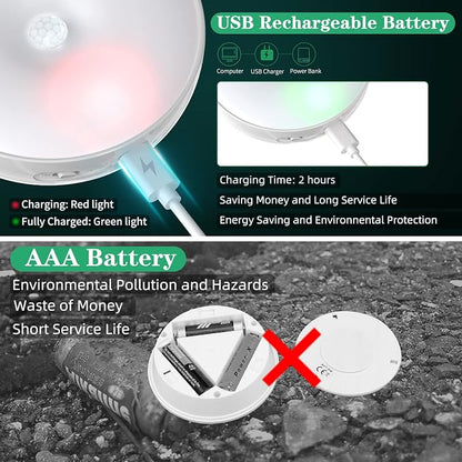 LED Closet Lights Wireless Motion Sensor Puck Light, Newest Version USB - Image 3