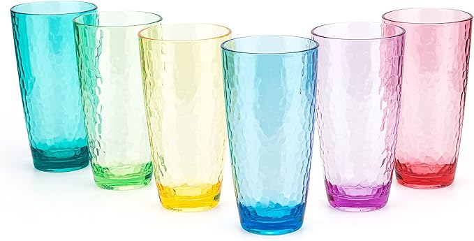 KOXIN-KARLU Hammered 26-ounce Plastic Tumbler Acrylic Glasses by KOXIN-KARLU
