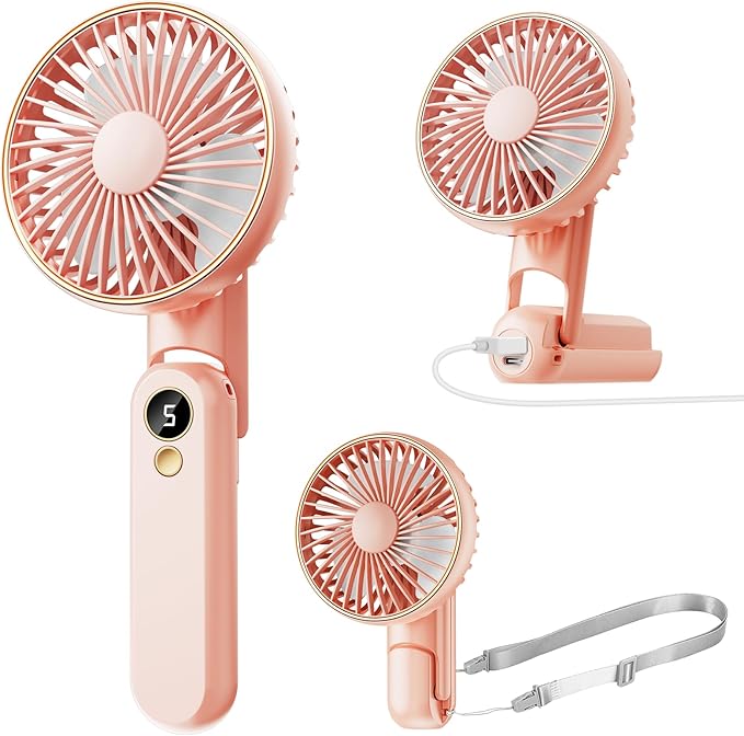 Portable Handheld Fan, 180° Foldable Personal Fan, USB Rechargeable Mini Hand by Unknown