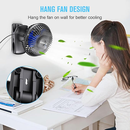 BESKAR USB Clip on Fan, Portable Small Fan - Image 4