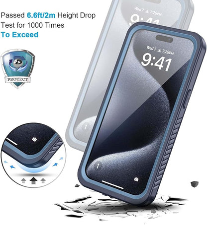 Lanhiem for 15 Pro Case, IP68 Waterproof Dustproof Shockproof Case - Image 5