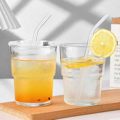 Glass Cups With Lids And Straws, Matcha Cup, Iced Coffee Cup, 13Oz/400ml Iced - Image 4