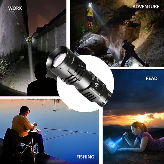 Rechargeable LED Flashlights 10000.00 High Lumens,   High Powered - Image 8