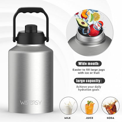 WATERSY Half Gallon Water Bottle Insulated, BPA Free&Leak Proof, 64oz Stainless - Image 5