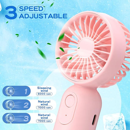 Rossesay 1 Pcs Mini Portable Fan Bulk Cute Handheld Lightweight Small Little - Image 3