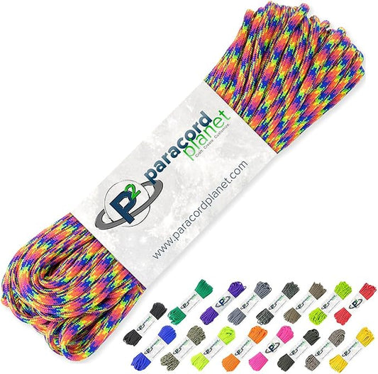 Paracord Planet 100' Hanks Parachute 550 Cord Type Iii 7 Strand Paracord by ParacordPlanet