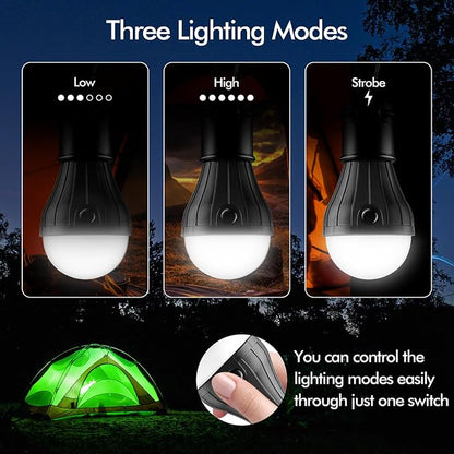 FLY2SKY Tent Lamp Portable LED Tent Lights 5 Packs Hook Hurricane Emergency - Image 3