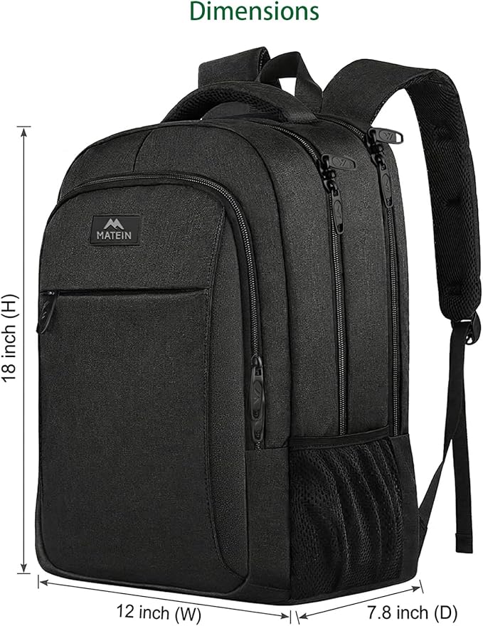 MATEIN Business Laptop Backpack, 15.6 Inch Travel Laptop Bag Rucksack, - Image 11