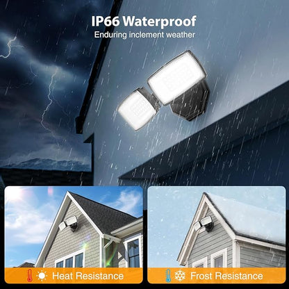 Onforu 3200LM Flood Lights Outdoor, 32W 6500K LED Security Light Switch - Image 6