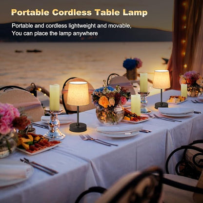 Wowag Small Cordless Table Lamp, 5000mAh Rechargeable Battery Operated Desk Lamp - Image 7