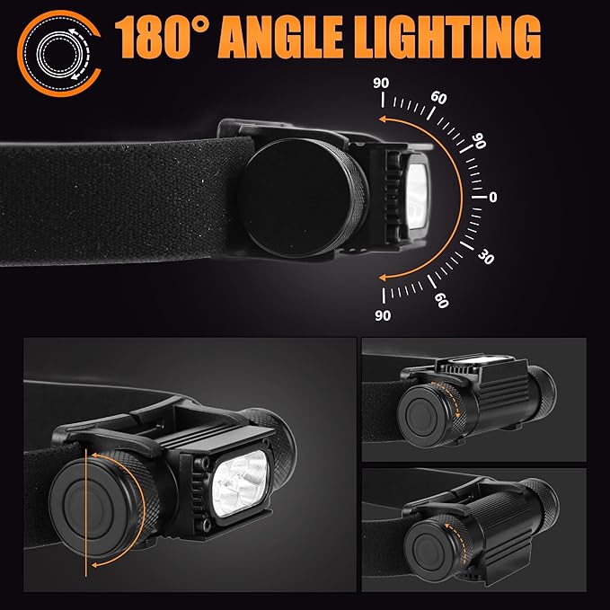 Headlamp Rechargeable, 2000 Lumen Super Bright LED Head Lamps - Image 3