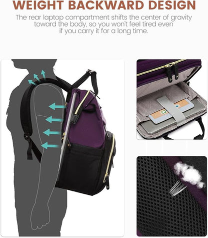 LOVEVOOK Laptop Backpack for Women, 15.6'' Waterproof Nurse Bag Teacher Work - Image 5