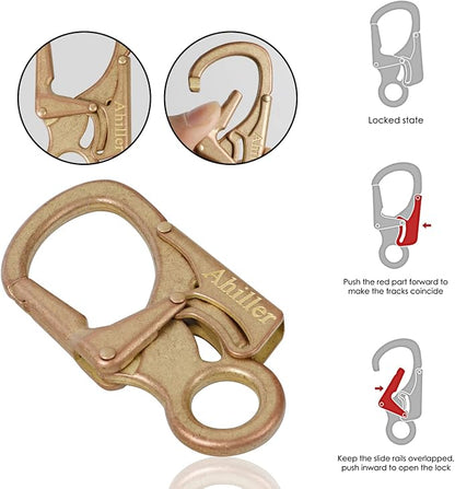 Ahiller Carabiner Clip, Double Anti-Misopening Locking Design, Key Ring Clip - Image 3