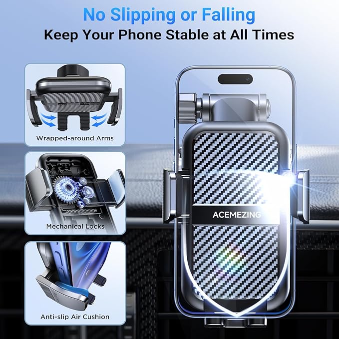 3-in-1 Car Phone Holder 360° Adjustable Car Phone Mount, Cell Phone Holders - Image 4