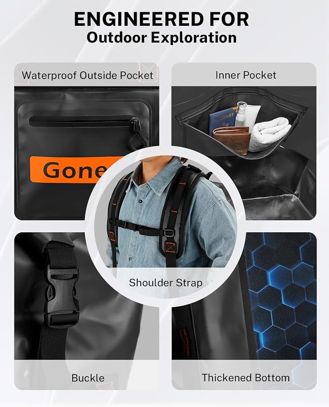 Gonex Waterproof Duffel Bag, 120L Heavy Duty Dry Duffle Bag - Image 5