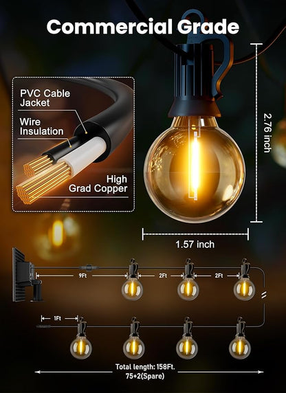 Brightown 158FT Solar String Lights Outdoor - Image 5
