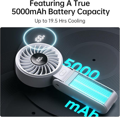 JISULIFE Handheld Fan Life7 – Ultimate Flexibility: Wide & Strong Airflow - Image 4