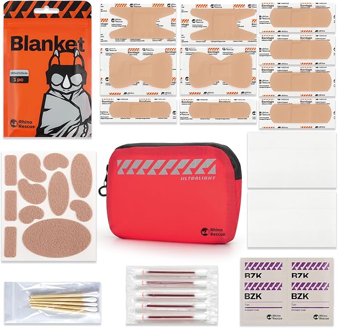 RHINO RESCUE EDC First Aid Kit for Travel, Mini Water-Resistant & Ultralight - Image 2