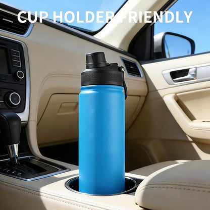 Insulated Water Bottle 24oz, Stainless Steel Double Wall Vacuum Sports Flask - Image 6