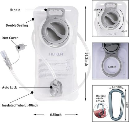 HEIKLN Hydration Bladder 1.5L-2L-2.5L-3L, Leak Proof Water Reservoir, BPA Free - Image 2