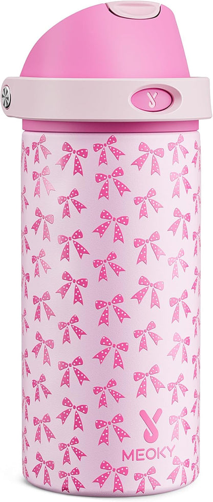 18 oz Kids Water Bottle for School: Meoky 18 oz Stainless Steel Insulated Water by MEOKY