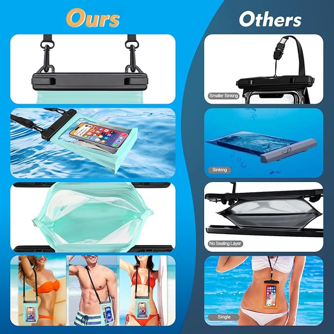 PEDVSTY Large Waterproof Phone Pouch, Cell Phone Dry Bag - Image 2