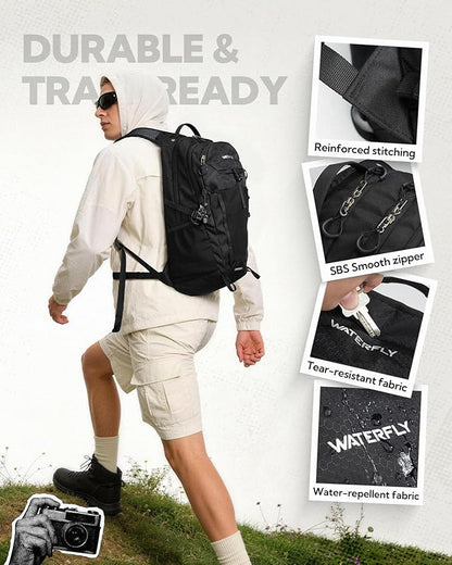 WATERFLY Small Lightweight Hiking Backpack: 20L Outdoor Daypack - Image 4