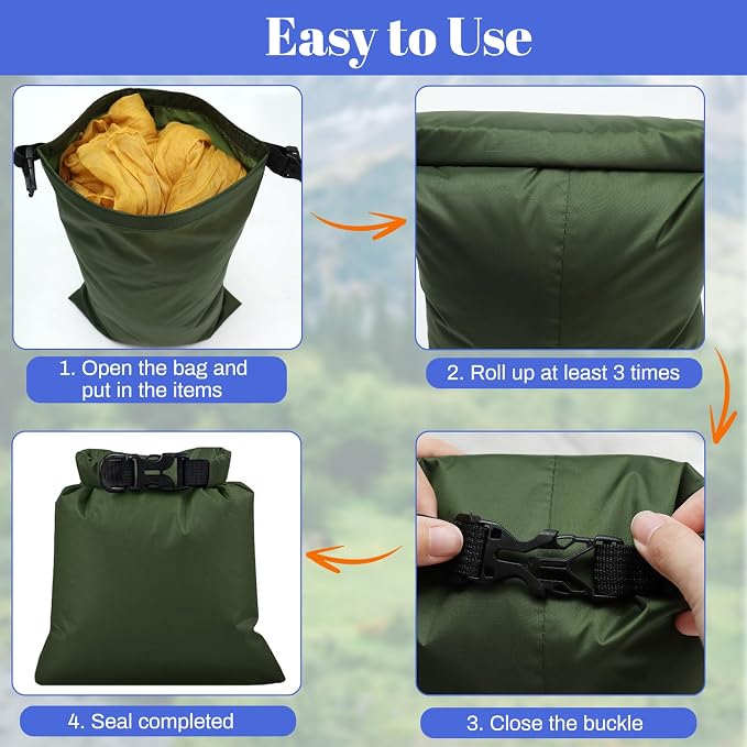 6Pack Waterproof Dry Bags, lightweight outdoor dry bags - Image 5