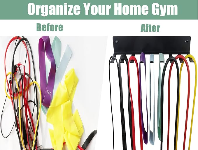 Multi-Purpose Storage Rack for Resistance Bands, Jump Ropes, Foam Rollers - Image 4