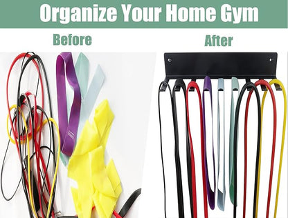 Multi-Purpose Storage Rack for Resistance Bands, Jump Ropes, Foam Rollers - Image 4