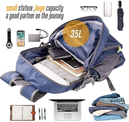 35L Lightweight Packable Backpack Waterproof Durable Hiking Travel Backpack - Image 7