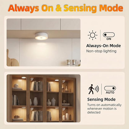 5Pack Under Cabinet Lighting, 2000mAh Rechargeable LED Puck Lights, Magnetic - Image 4