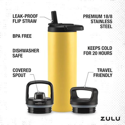 ZULU Base 24oz Stainless Steel Water Bottle - Image 4
