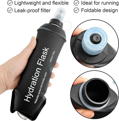 WILDREEDS 500ml Soft Flask, TPU Collapsible Soft Water Bottle - Image 4