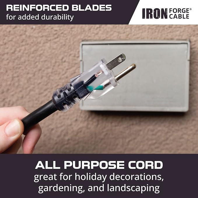 Iron Forge Cable Oil Resistant 12 Gauge Extension Cord 50 ft, 12/3 SJTOW 50 - Image 7