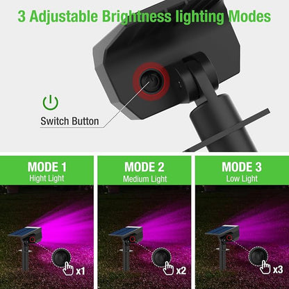nipify 4 Pack Solar Spot Lights Outdoor, Solar Powered Waterproof Spotlight - Image 7