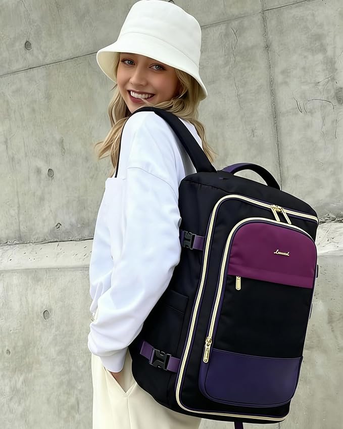 LOVEVOOK 40L Travel Backpack Carry on Flight Approved, Personal Item Bag - Image 2