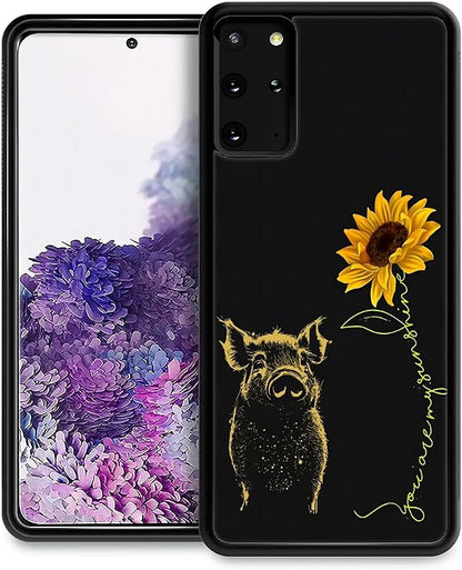 for Samsung Galaxy S20 Plus Case, Pig Sunflower Yellow Sunshine Pattern Graphic by FKBRCL4U