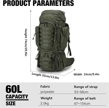 Mardingtop 60L Military Internal Frame Backpack - Image 2