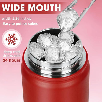 Insulated Water Bottle 24oz, Stainless Steel Double Wall Vacuum Sports Flask - Image 2