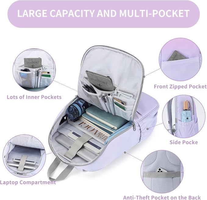 MAXTOP Deep Storage Laptop Backpack Business Anti-theft Backpacks College - Image 2