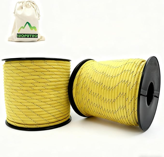 2 Pcs 200ft Paracord Rope, Reflective III Parachute Cord 7 Strand Core 550lb by LUOPUTUO